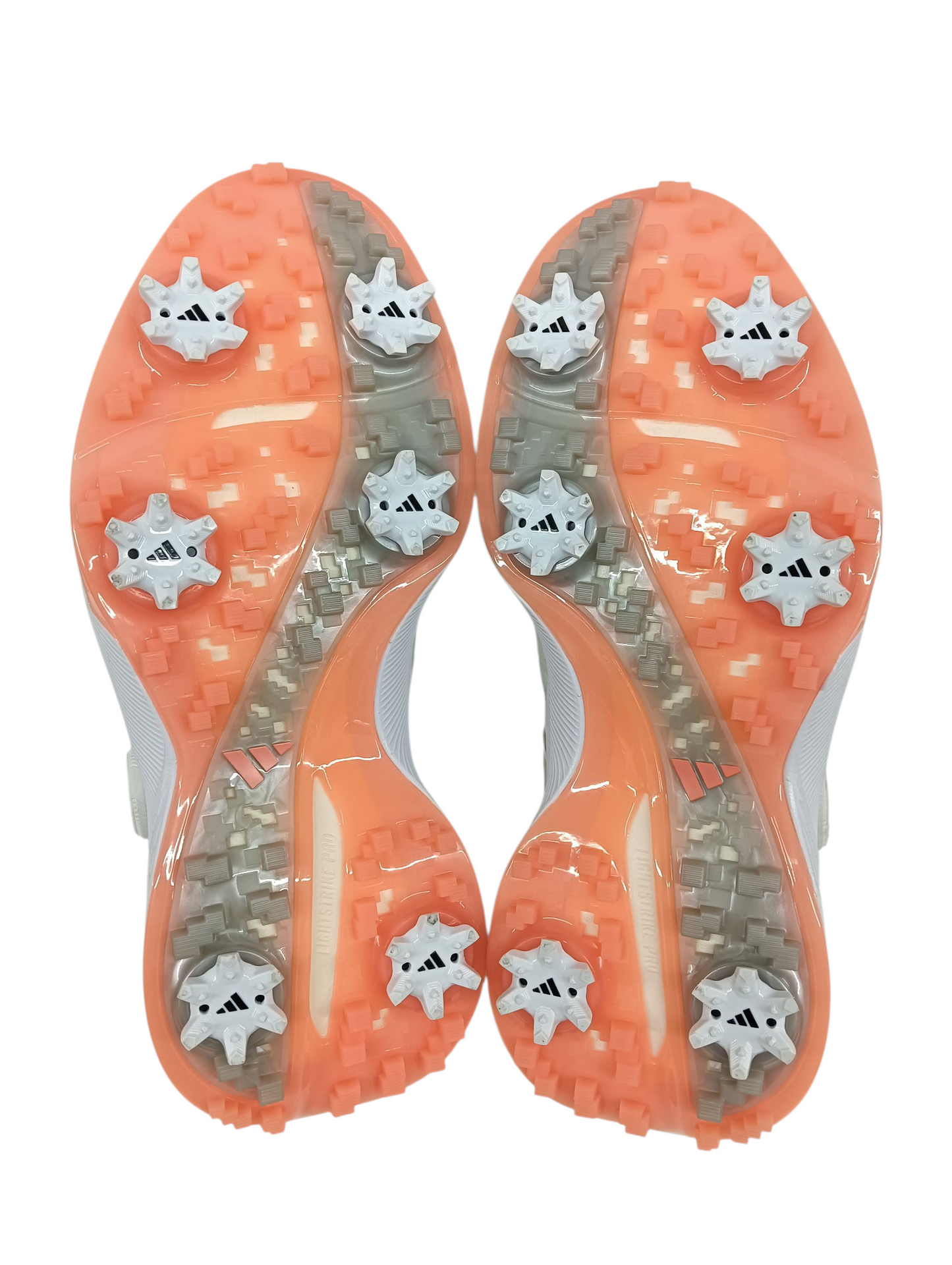 Adidas Golf Shoes Size 6.5 us Lady's White And Orange HP2225