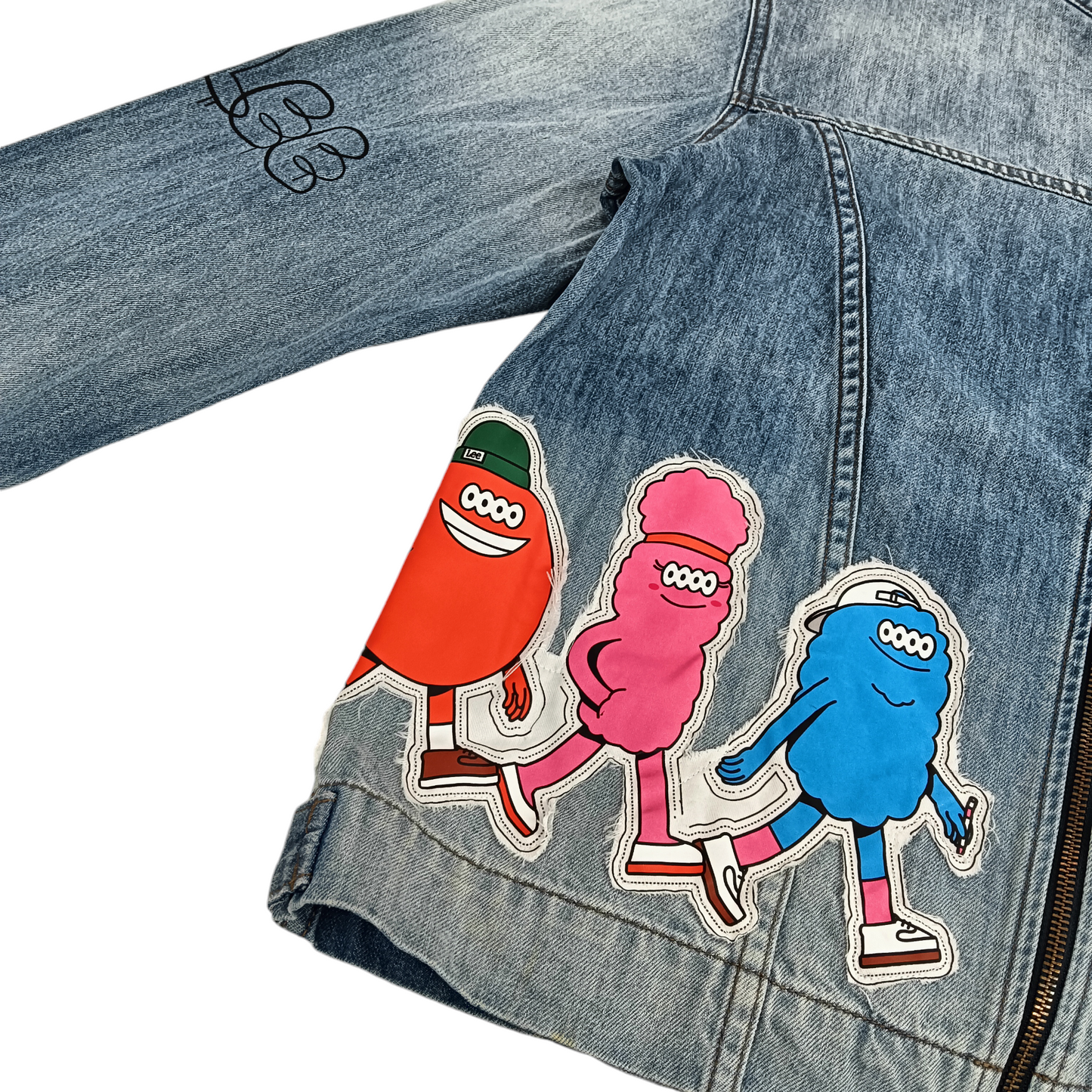 LEE Denim Jacket SIZE L Lady's Blue Millions Monster