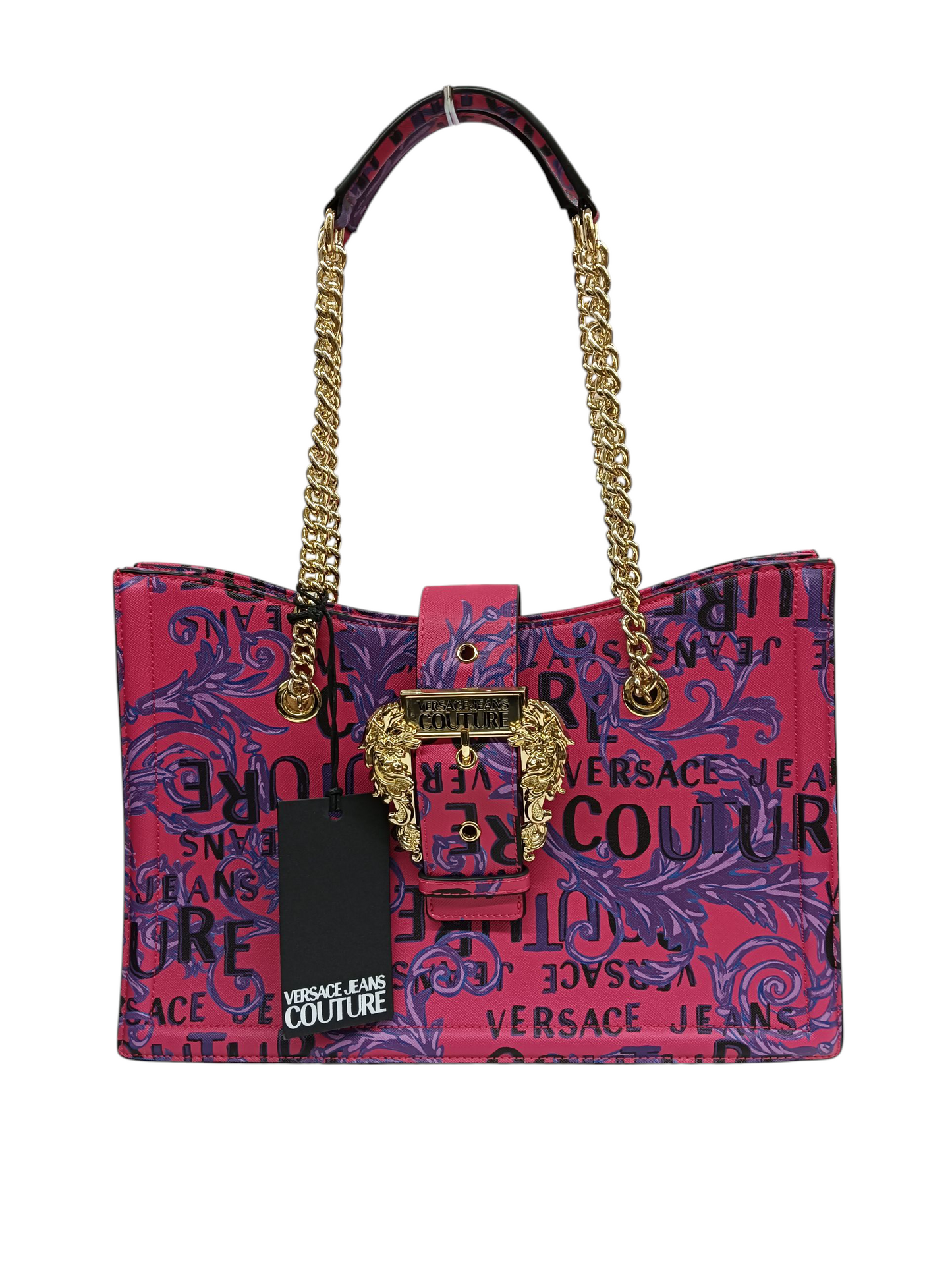 VERSACE Tote Bag 74A4BFI Pink & Purple