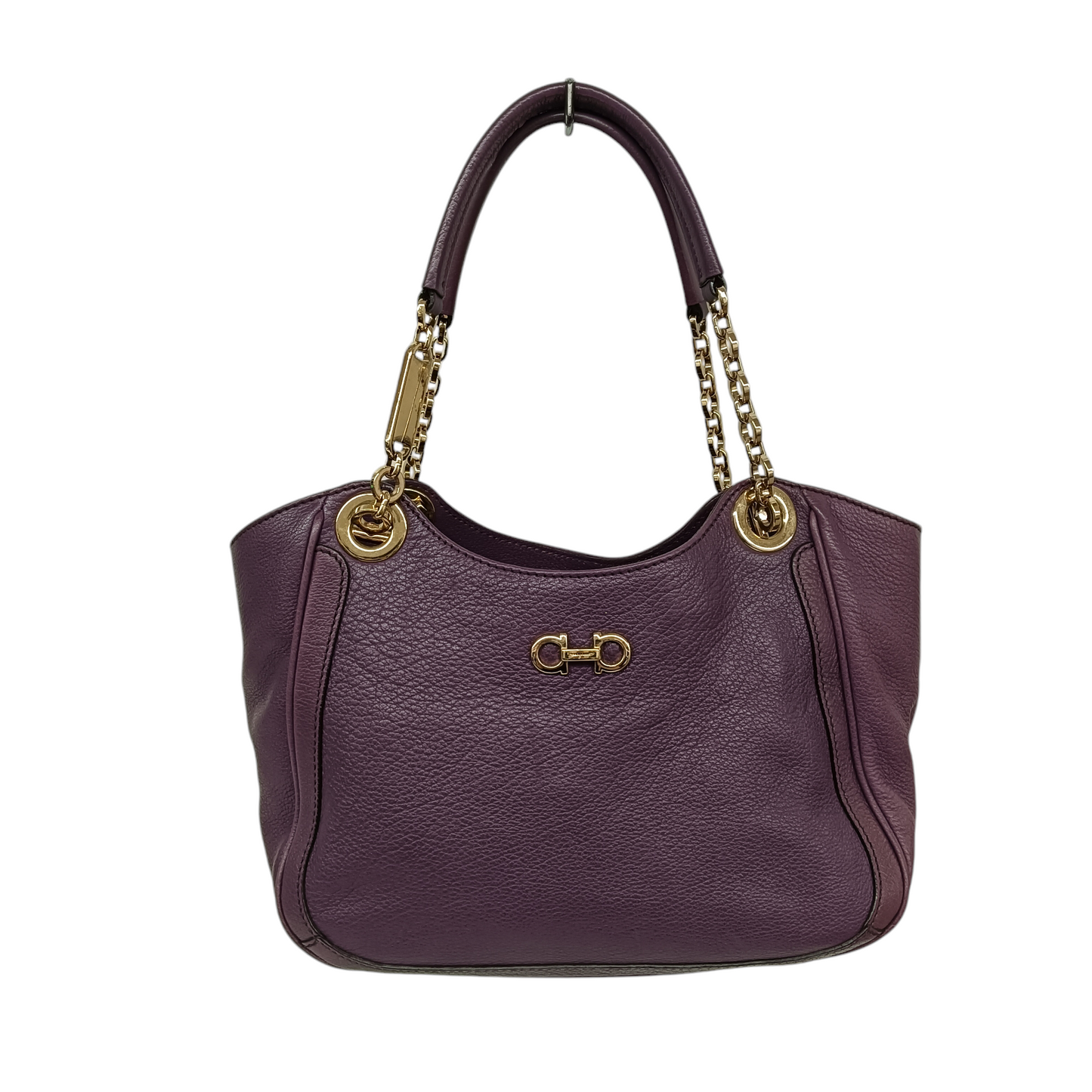 Salvatore Ferragamo Handbag AU-21 B992 Rank (BC) Purple DISCOLORED