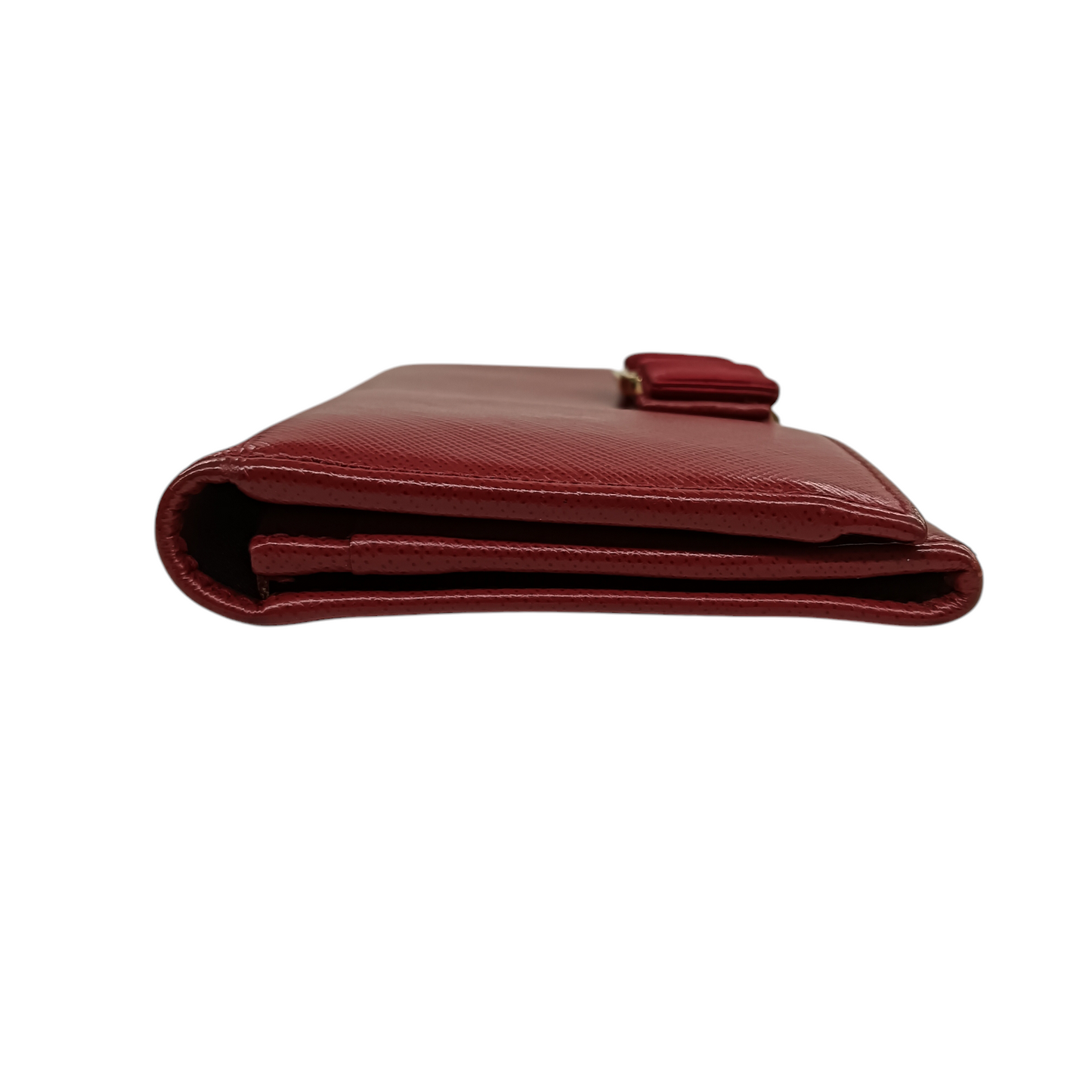 Salvatore Ferragamo Long Wallet Red/Gold IR-22A900 Rank(C)