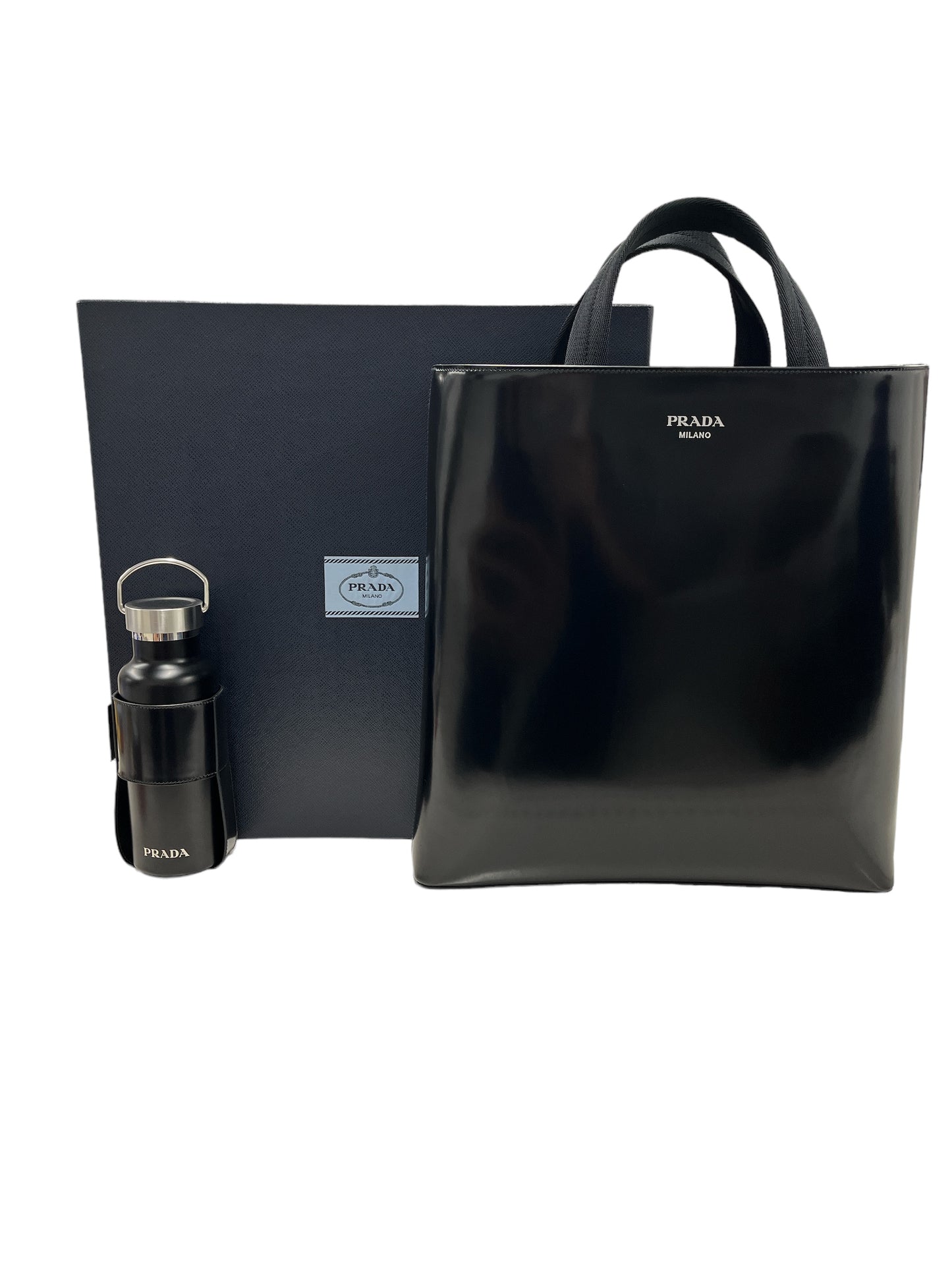 PRADA Tote Bag with water bottle