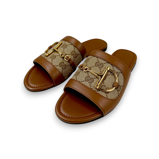 GUCCI Sandal 35 Lady's Brown Rank (A) 834427