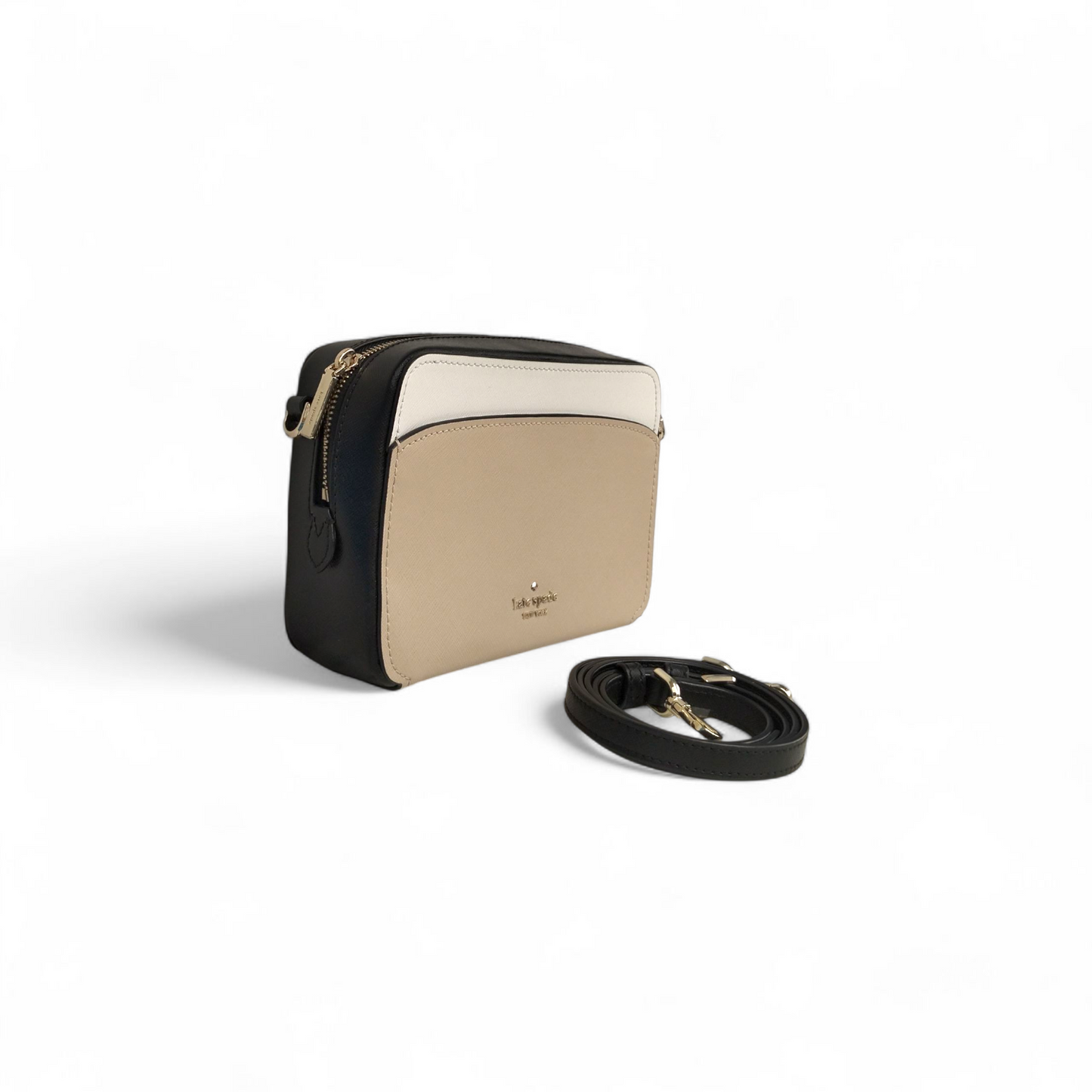 Kate Spade Shoulder Bag WKRU7070 Beige/Black Rank(A)