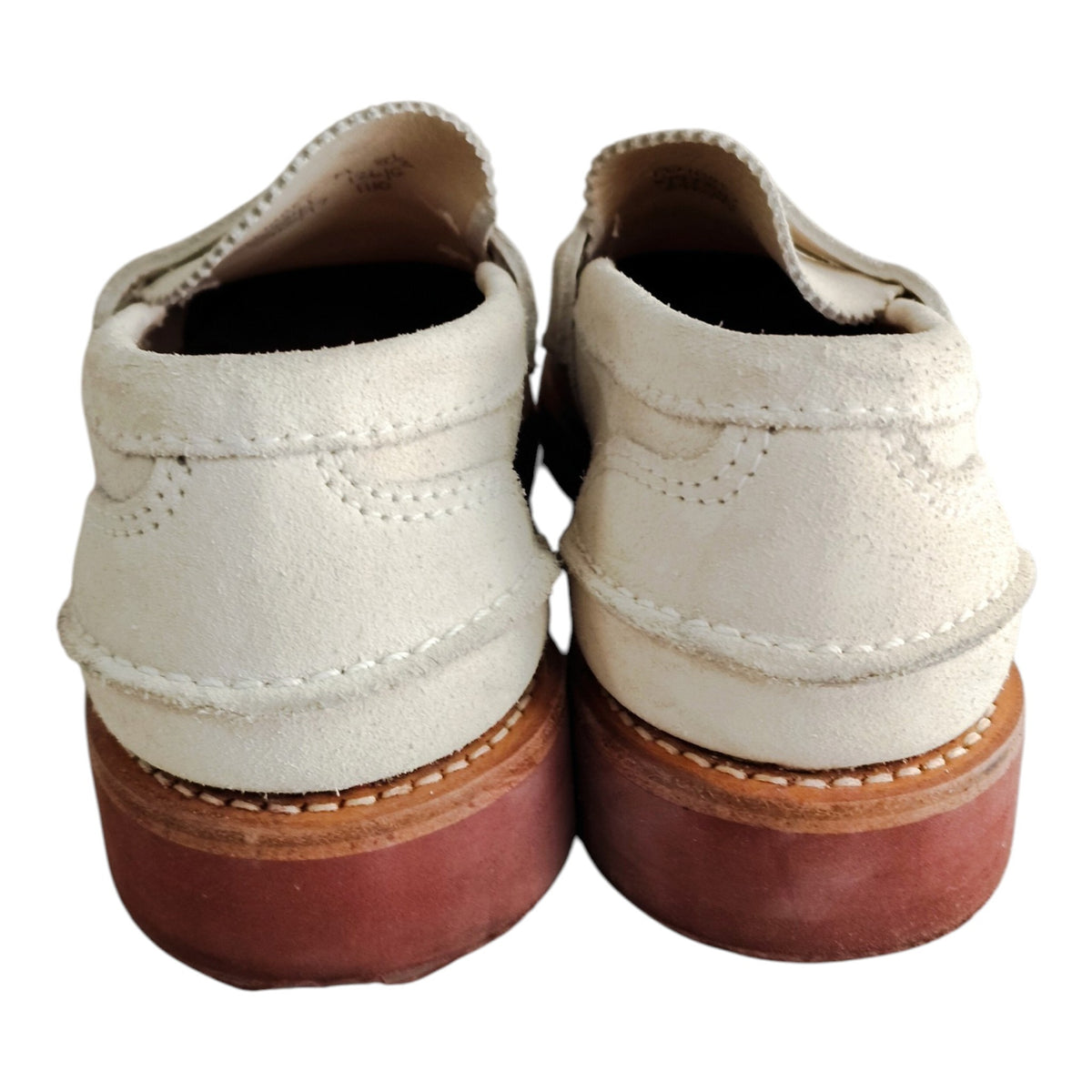 CHURCH'S Leather Shoes Size 8 1/2 Mens Ivory/Brown Rank B Stain