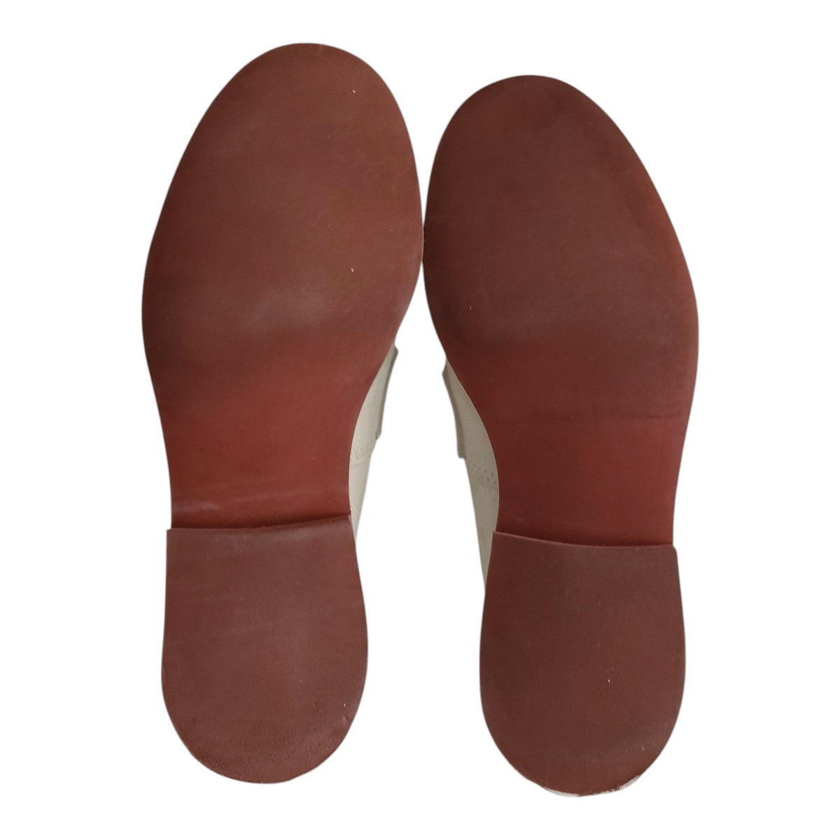 CHURCH'S Leather Shoes Size 8 1/2 Mens Ivory/Brown Rank B Stain