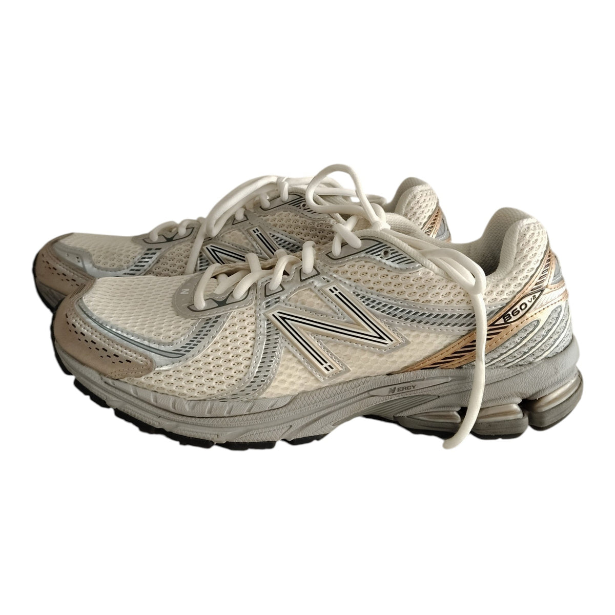 Sneaker New Balance Mens Ivory/Silver 43 Rank(B) ML860SG2 Stain
