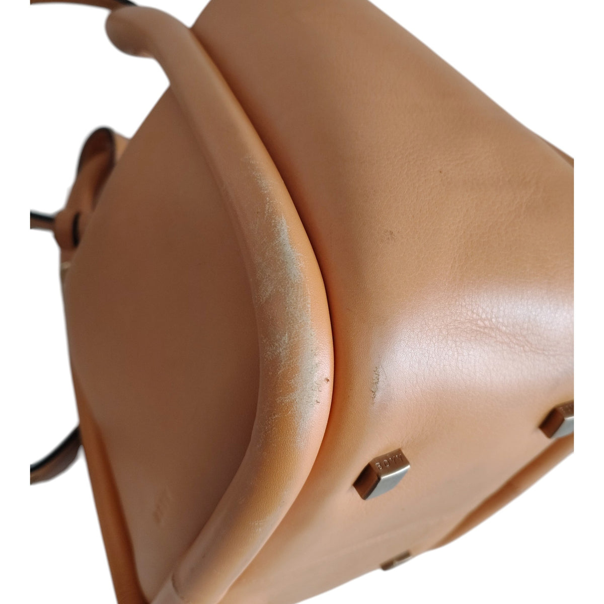 BOYY Shoulder Bag Wonton 20 Rank B Beige Stain/Damage