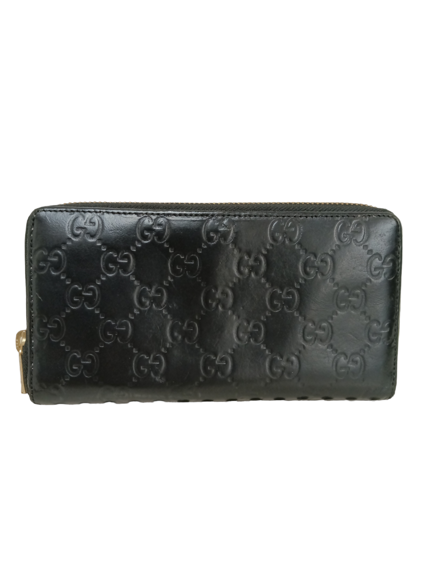 GUCCI Long Wallet Guccissima 244994 Black (Rank B)