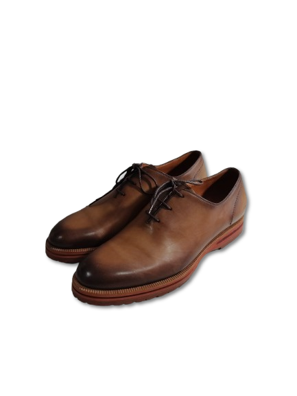 BERLUTI LEATHER SHOES 8 MENS BROWN RANK B 3650