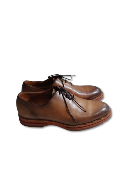 BERLUTI LEATHER SHOES 8 MENS BROWN RANK B 3650