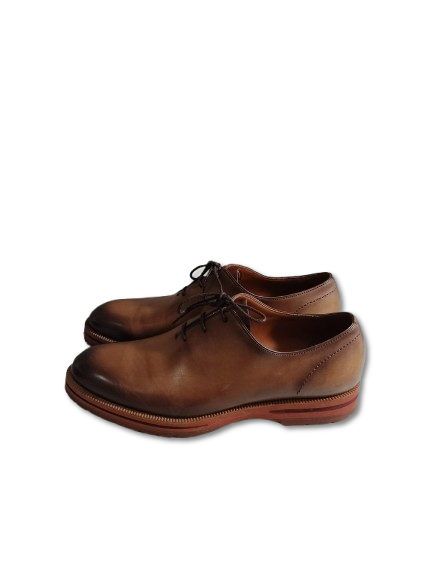 BERLUTI LEATHER SHOES 8 MENS BROWN RANK B 3650