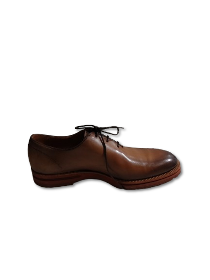 BERLUTI LEATHER SHOES 8 MENS BROWN RANK B 3650