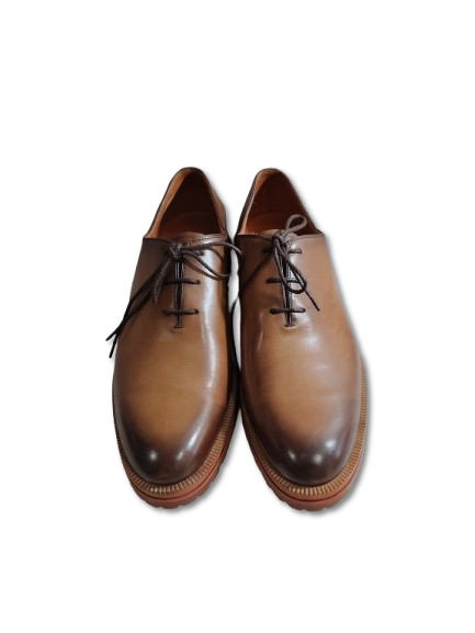 BERLUTI LEATHER SHOES 8 MENS BROWN RANK B 3650