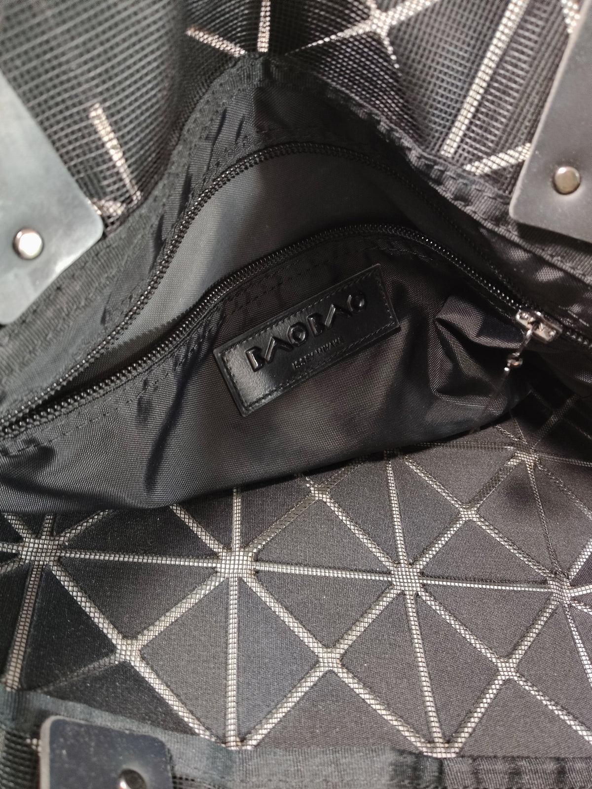BAO BAO ISSEY MIYAKE HAND BAG BB71-AG053 RANK BC GRAY DAMAGE