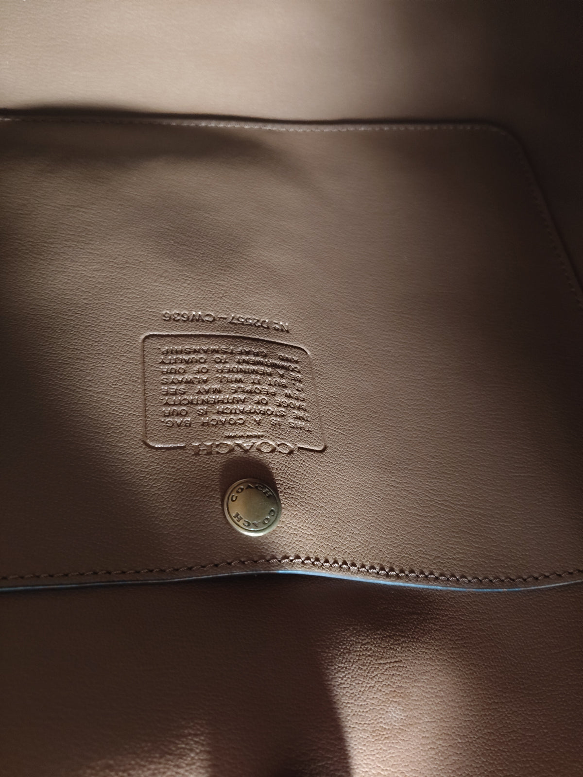 COACH Handbag CW636 Rank B Brown Damage
