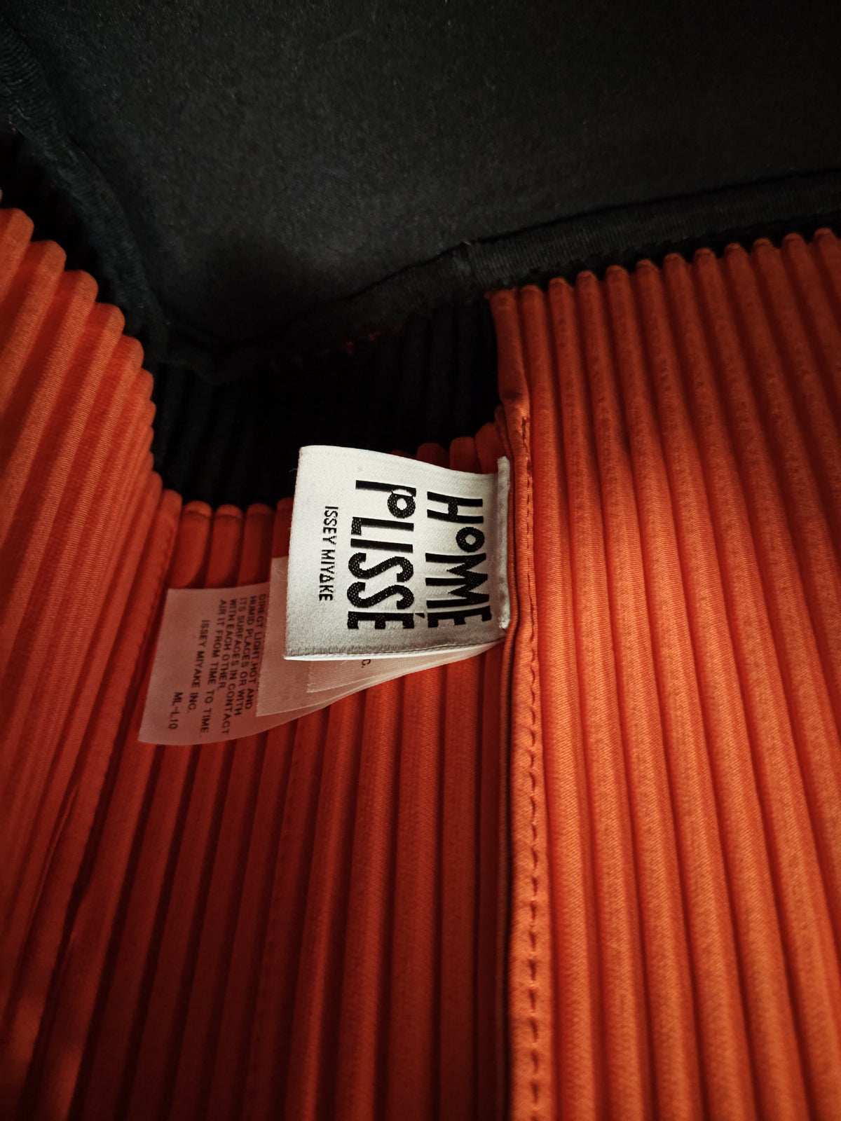 HOMME PLEASE ISSEY MIYAK Shoulder Bag Orange Rank B