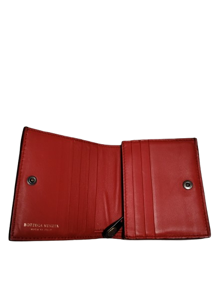 BOTTEGA VENETA WALLET INTRECCIATO RANK AB RED P004465543A