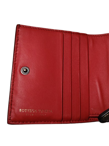 BOTTEGA VENETA WALLET INTRECCIATO RANK AB RED P004465543A