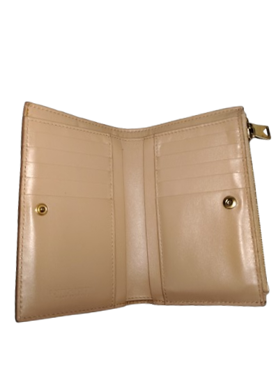 BOTTEGA VENETA WALLET RANK B BEIGE STAIN P02338504W CASSETTE SMALL BI-FOLD WALLET