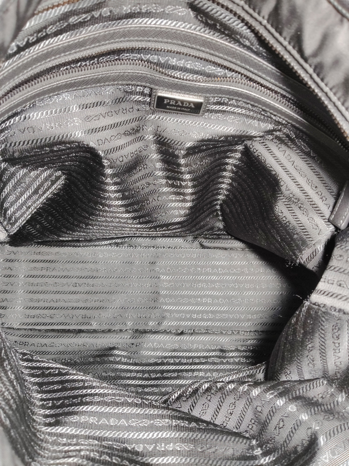 PRADA TOTE BAG RANK B BLACK SCRATCH NFC RE-NYLON AND SAFFIAO