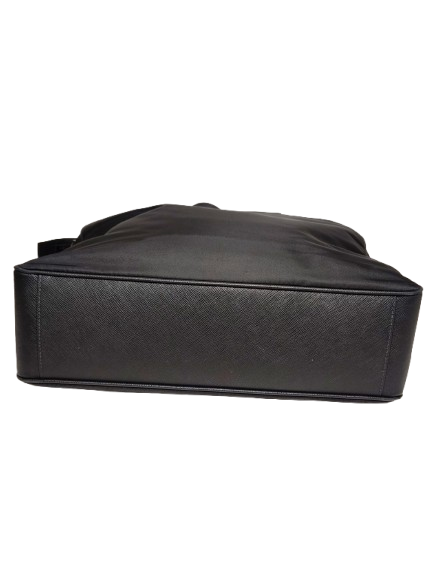 PRADA TOTE BAG RANK B BLACK SCRATCH NFC RE-NYLON AND SAFFIAO
