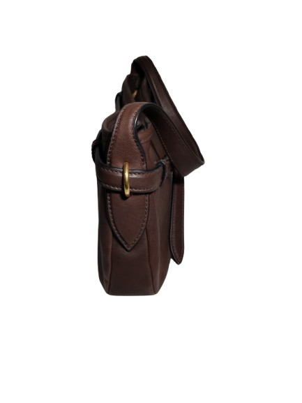 MIU MIU HANDBAG RANK B 5BC182 BROWN STAIN NAPPA AVIATOR