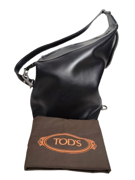TOD'S SHOULDER BAG RANK AB BLACK MEDA