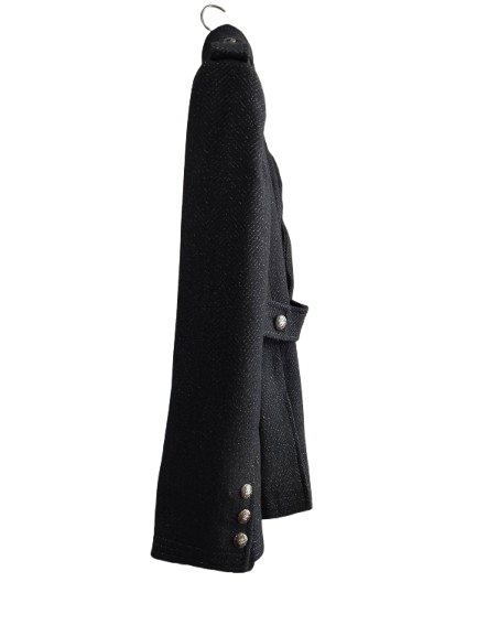 CHANEL Coat Lady's Black Rank B P50310V37097