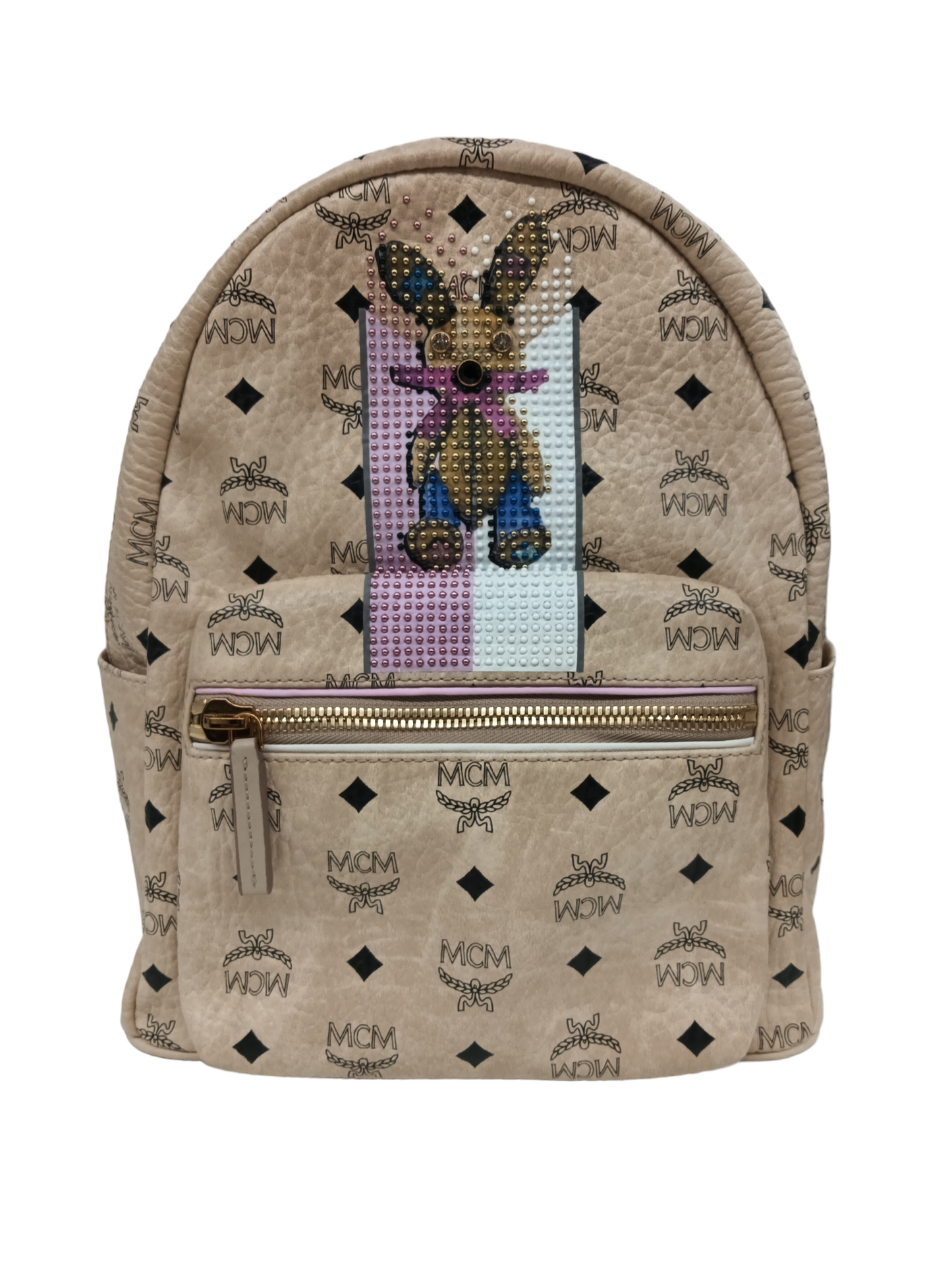 MCM Rucksack Beige 19717 Rabbit MWK8SXL30IG001 (Rank B)