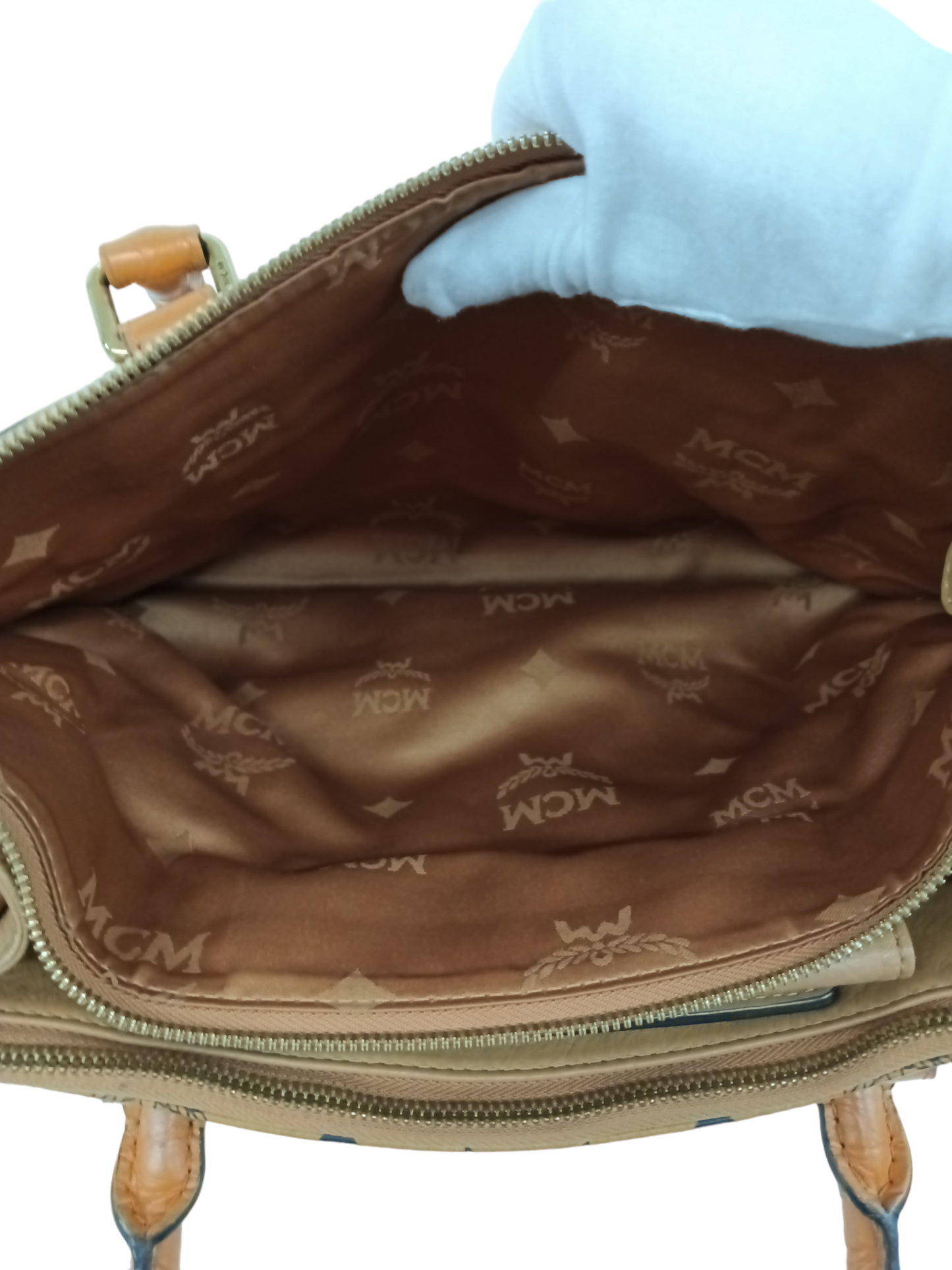 MCM 2WAY Bag Brown *Scratch Stain