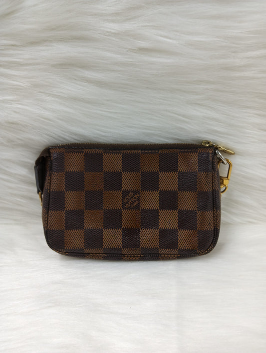LOUIS VUITTON HandBag Damier Pochette N58009 Brown SF4184 (Rank B)