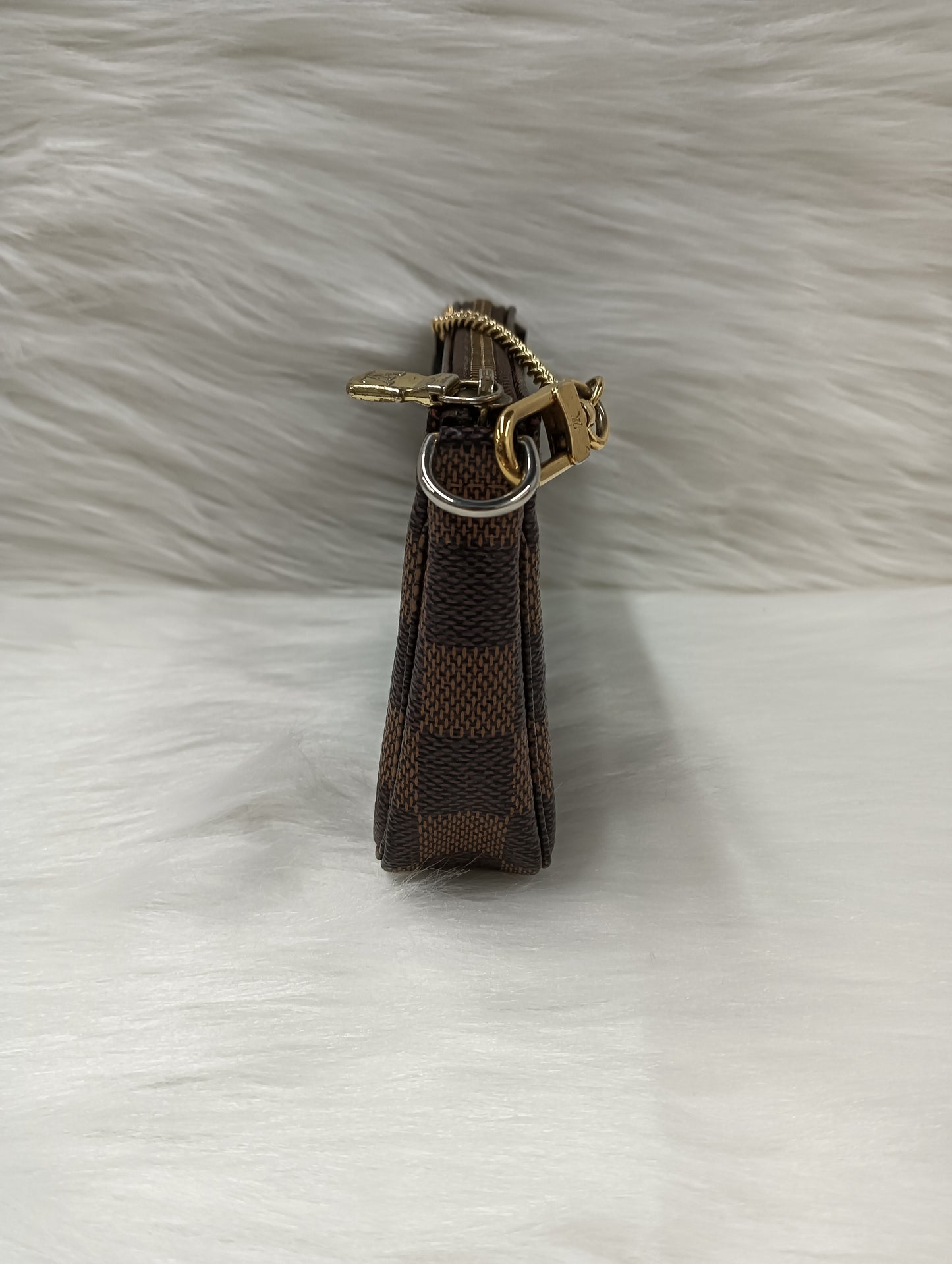 LOUIS VUITTON HandBag Damier Pochette N58009 Brown SF4184 (Rank B)