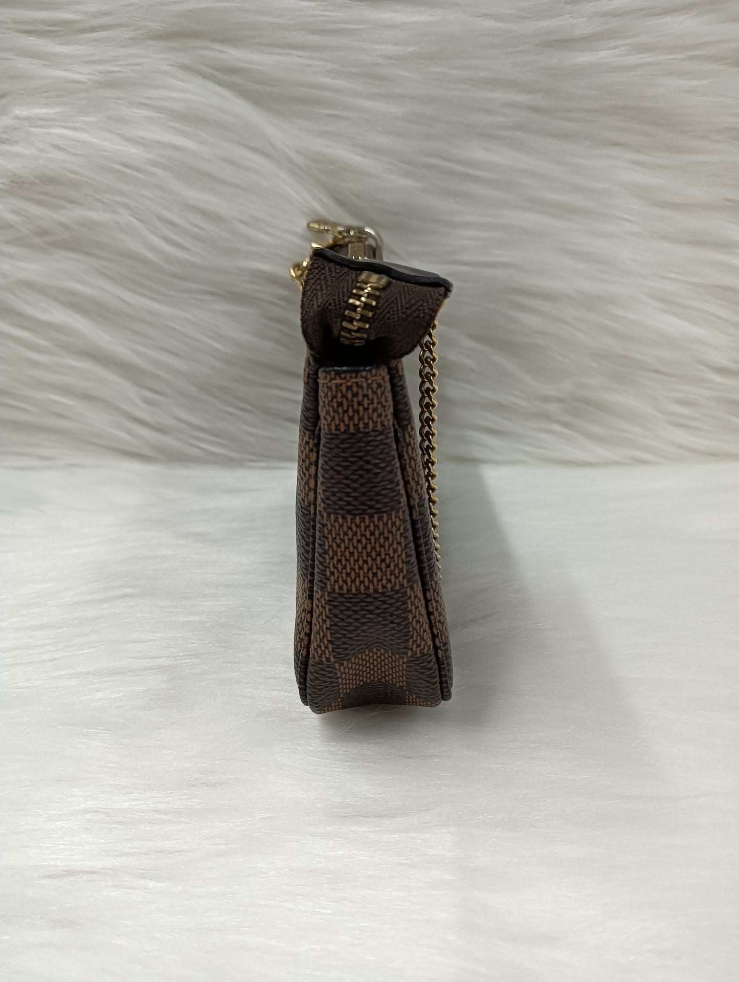 LOUIS VUITTON HandBag Damier Pochette N58009 Brown SF4184 (Rank B)