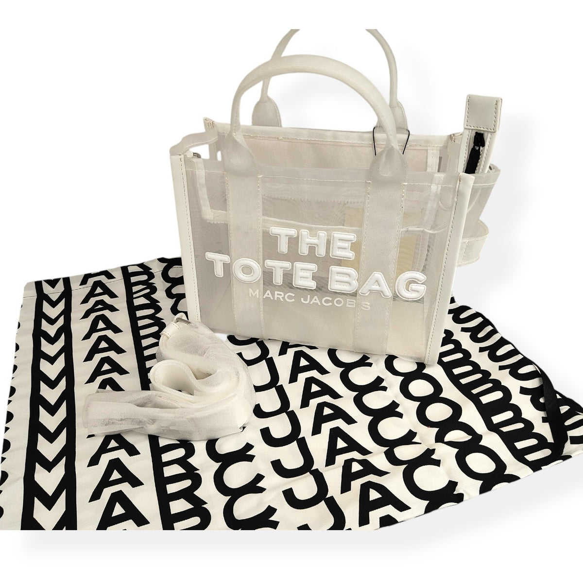MARC JACOBS THR MESH 2WAY Bag 2S4HTT035H03-100 SP24 White Rank(AB)