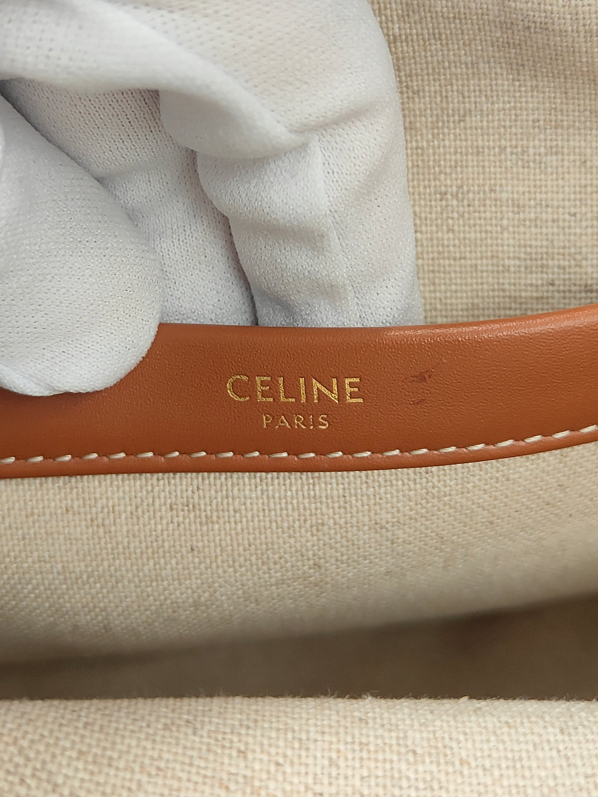CELINE 2WAY Bag Small Cabas 199162FV2.02BL Beige And Black U-GA-2214 Rank(A)