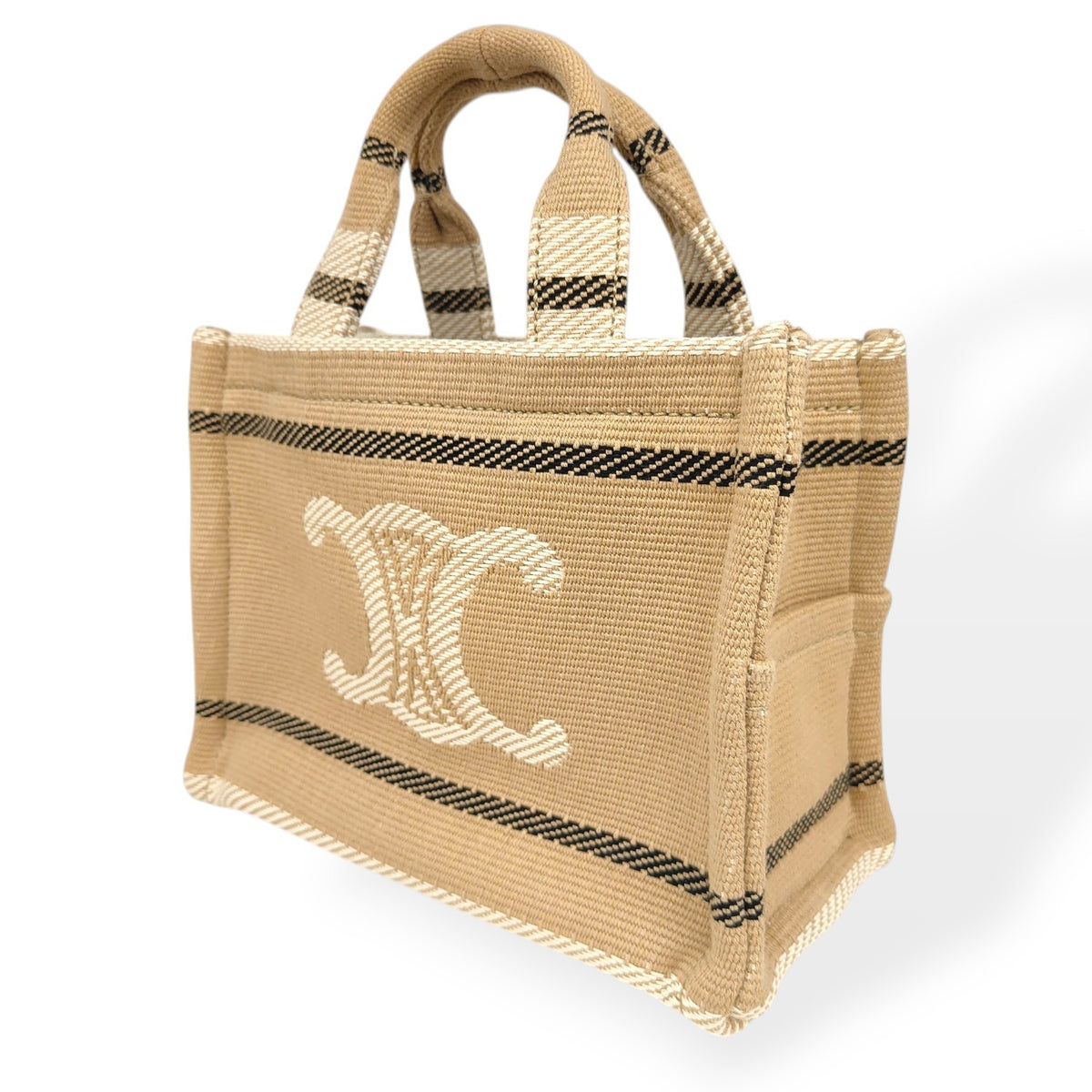 CELINE 2WAY Bag Small Cabas 199162FV2.02BL Beige And Black U-GA-2214 Rank(A)