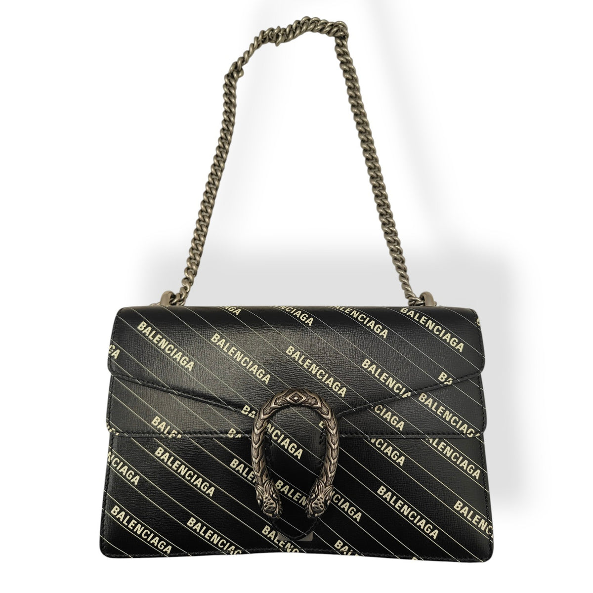 GUCCI X BALENCIAGA Chain Shoulder Bag 400249 Black and White 520981 The Hacker Project Dionysus Rank(AB)
