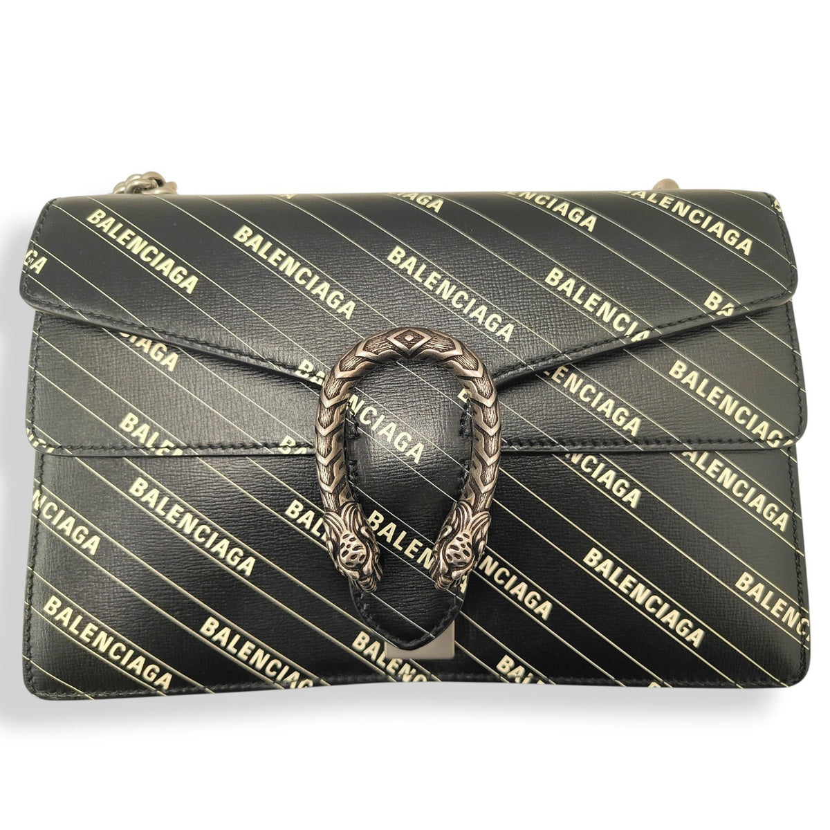 GUCCI X BALENCIAGA Chain Shoulder Bag 400249 Black and White 520981 The Hacker Project Dionysus Rank(AB)