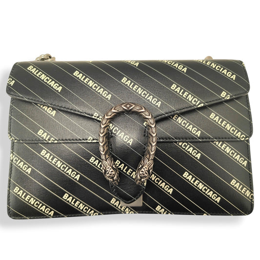 GUCCI X BALENCIAGA Chain Shoulder Bag 400249 Black and White 520981 The Hacker Project Dionysus Rank(AB)