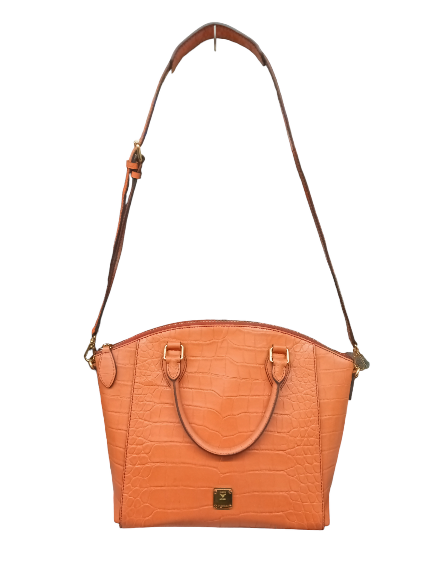 MCM 2WAY Bag Orange MWT3SAF40OR001 (Rank B) Stain