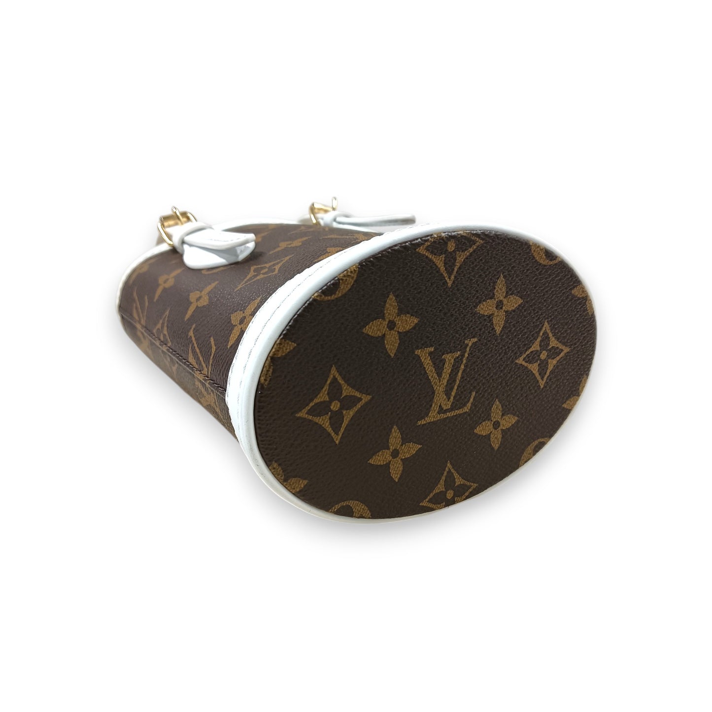 LOUIS  VUITTON Shoulder Bag Monogram M81489 Rank(AB) Brown/White NFC Nano Bucket