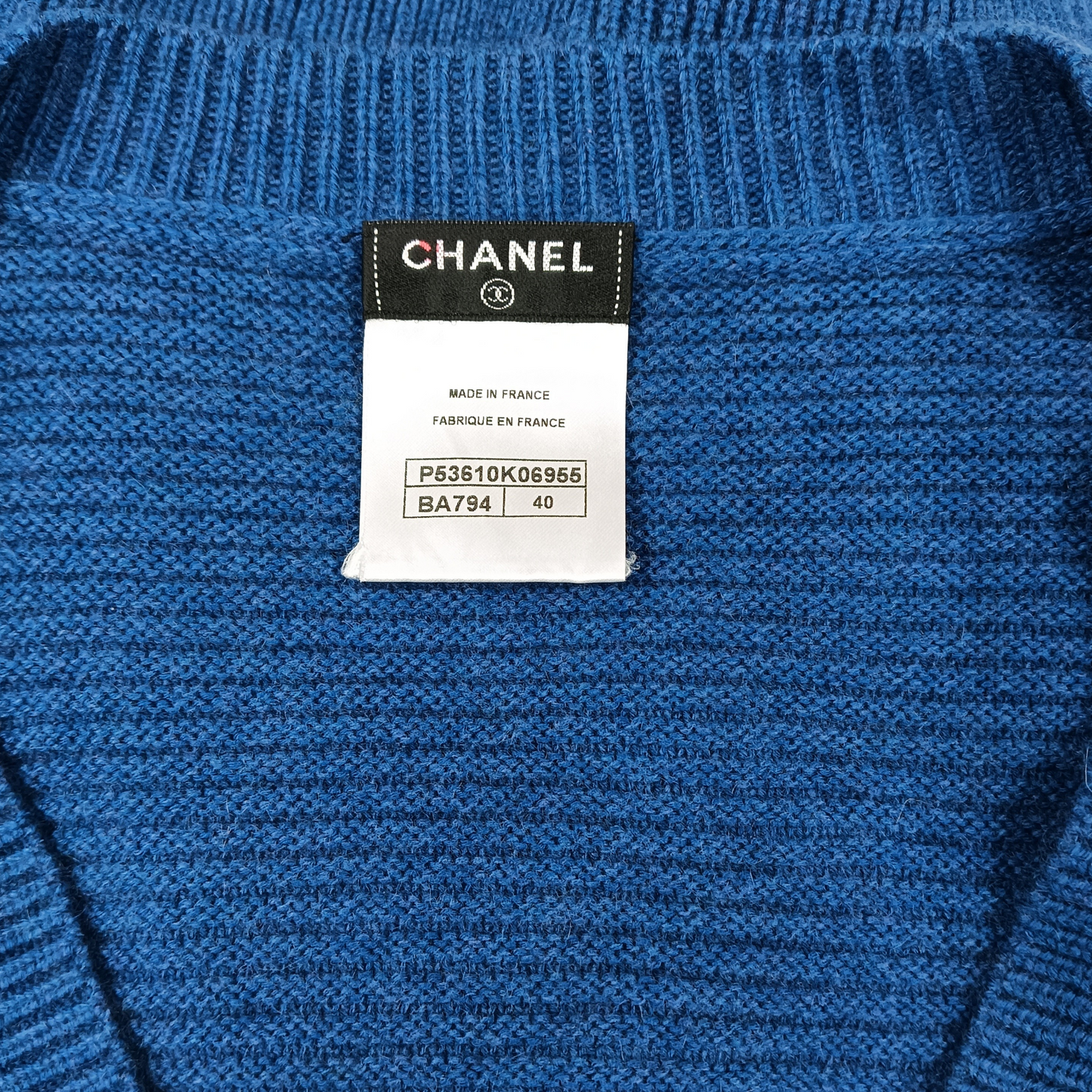 CHANEL Cardigan Size 40 Lady's Blue Rank (B) P53610K06955