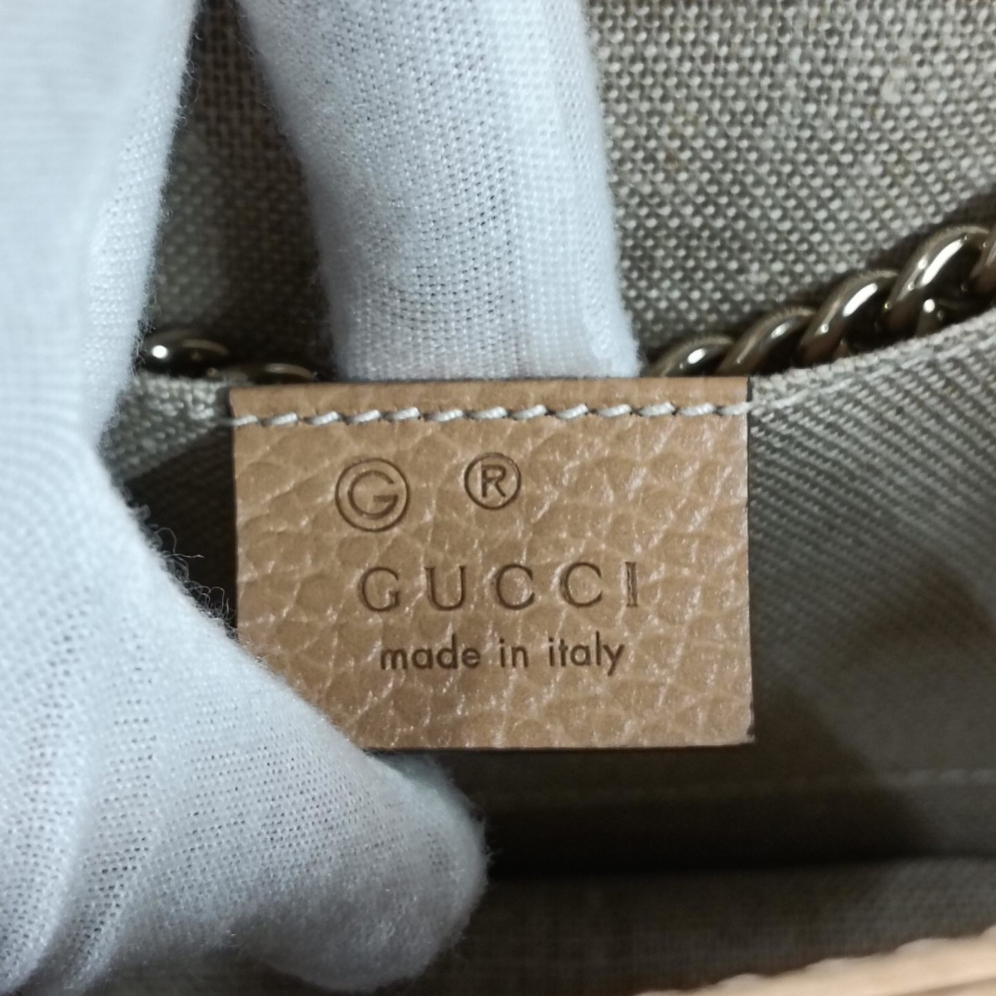 GUCCI Shoulder Bag 510304 520981 Rank (A) Beige *Chain Small sticky