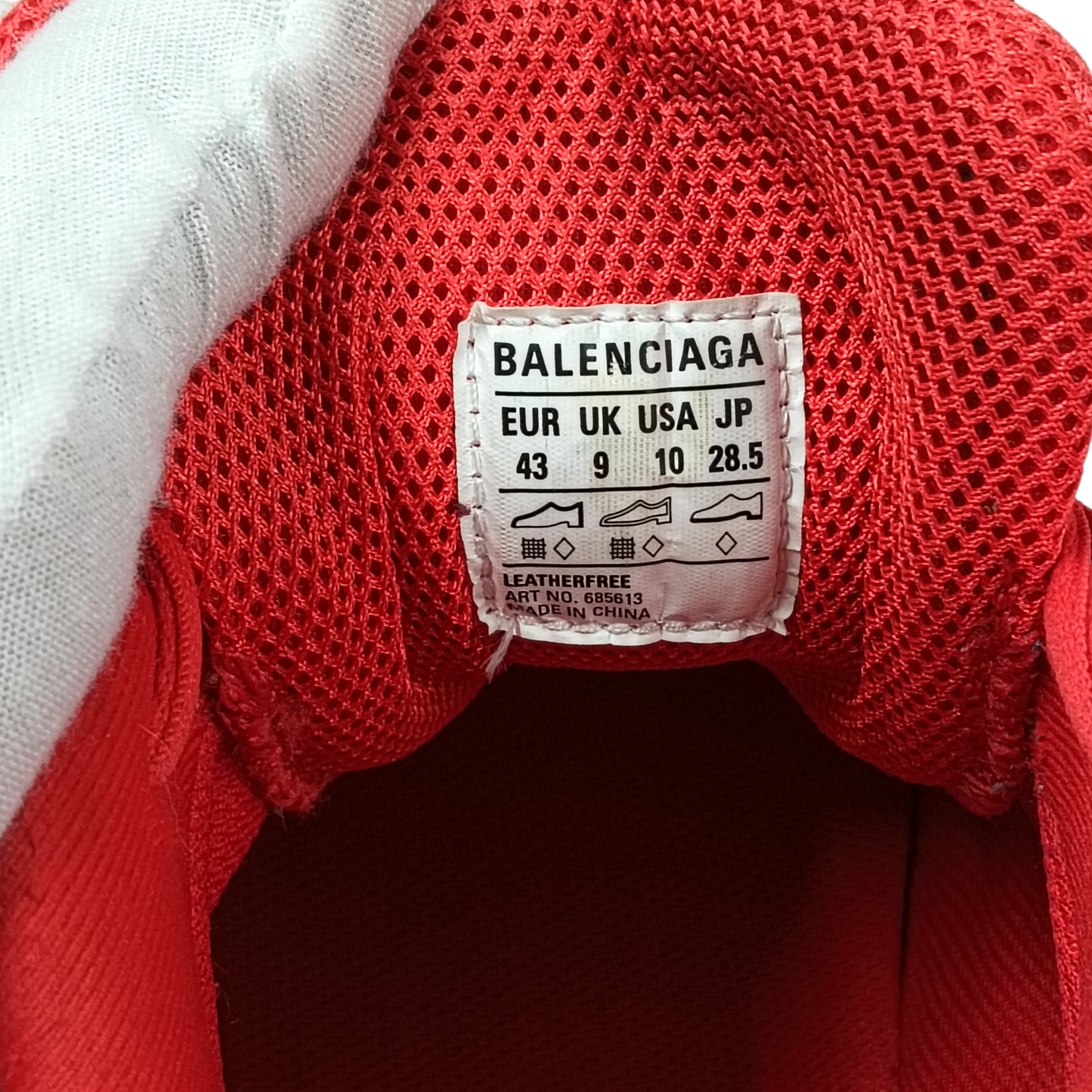 BALENCIAGA Sneaker 43 Mens 685613  Red Rank (B) Stain