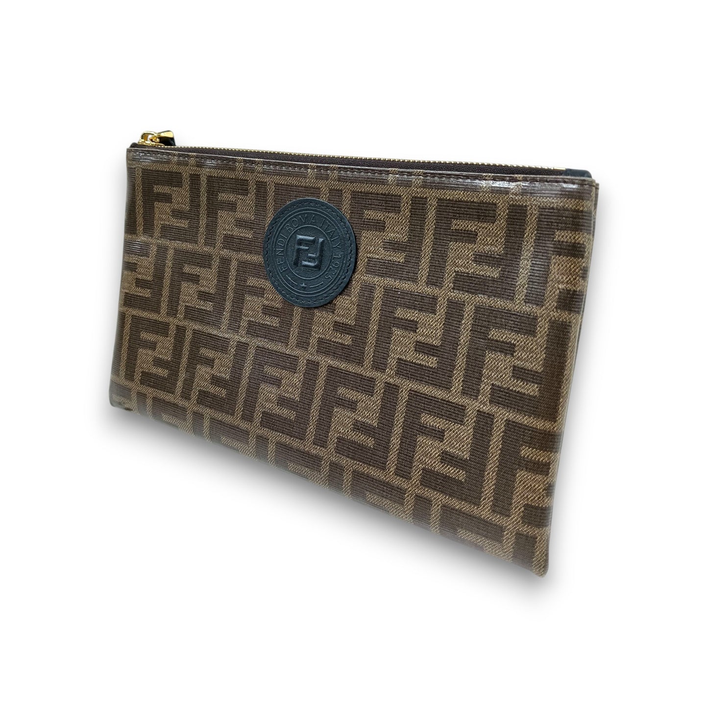 FENDI Clutch Bag 05642497 Rank (B) Brown Damage *Sticky
