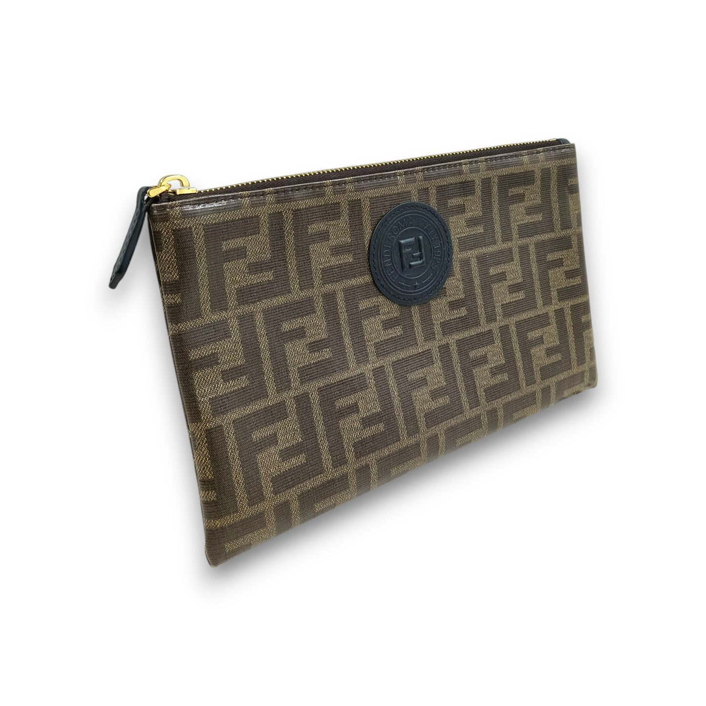 FENDI Clutch Bag 05642497 Rank (B) Brown Damage *Sticky
