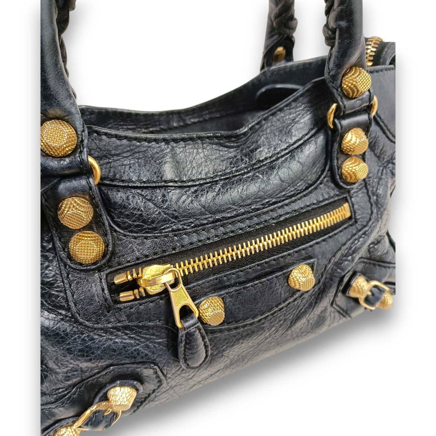 BALENCIAGA 2WAY Bag Rank (B) Navy Stain 309544.100.D.538735