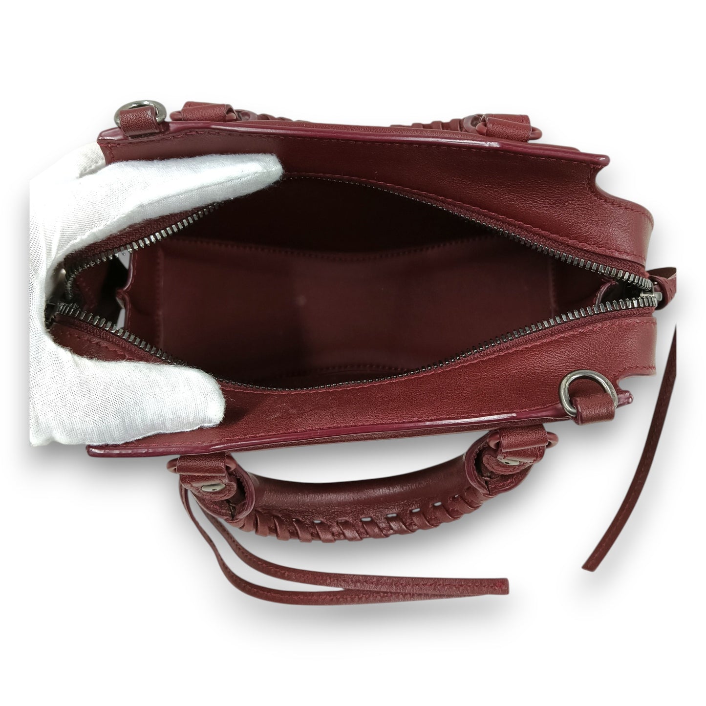 BALENCIAGA 2WAY Bag Rank (A) Burgundy *Small Damage 638524.6211.S.535269