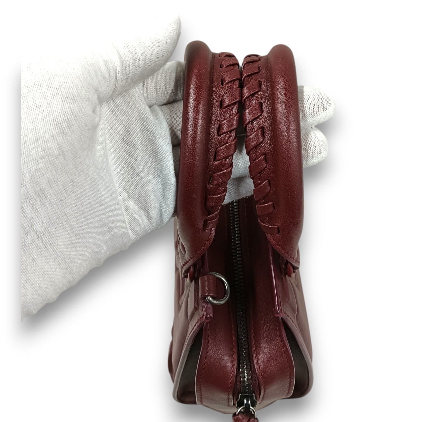 BALENCIAGA 2WAY Bag Rank (A) Burgundy *Small Damage 638524.6211.S.535269